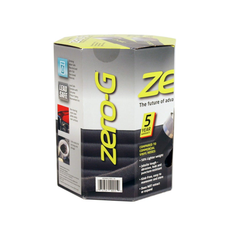 صفرية-g Zero-G 5/8 بوصة عمق × 50 قدم طول خرطوم حديقة من الألومنيوم الأسود - Image 2